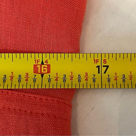 Luii Orange Pure Linen Ruffle Coastal Grandma Romantic Jacket NWOT Size S - Picture 11 of 12